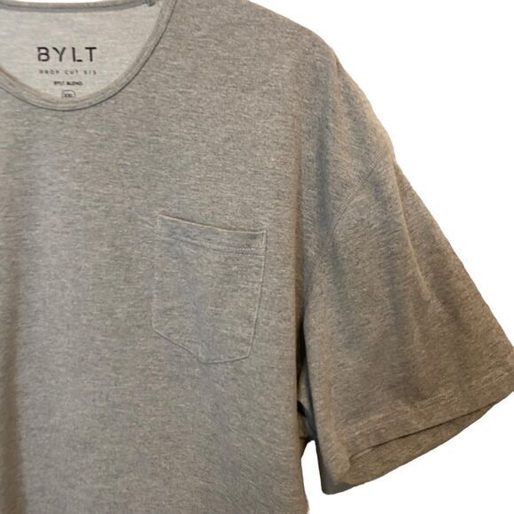 BYLT Drop Cut Short Sleeve Pocket Crewneck T- Shirt Men’s XXL Gray BYLT Blend - Picture 5 of 6